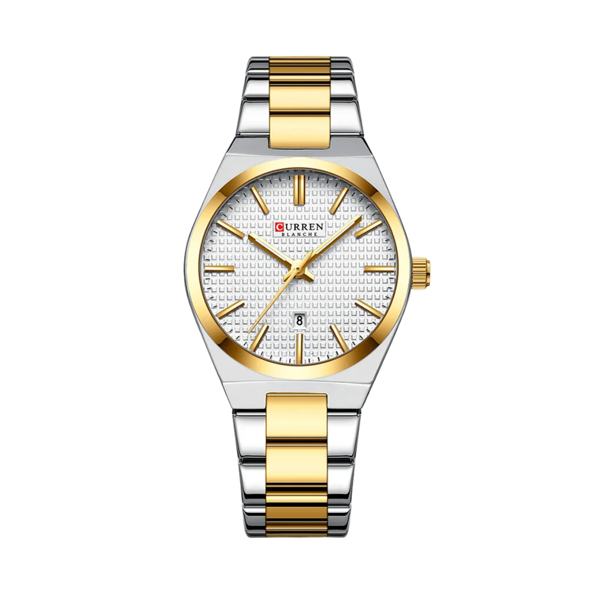 Relógio Feminino de Aço Dourado e Prata - Curren 8439L