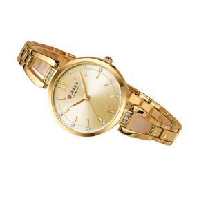 Relógio Feminino de Aço Dourado - Curren 9092