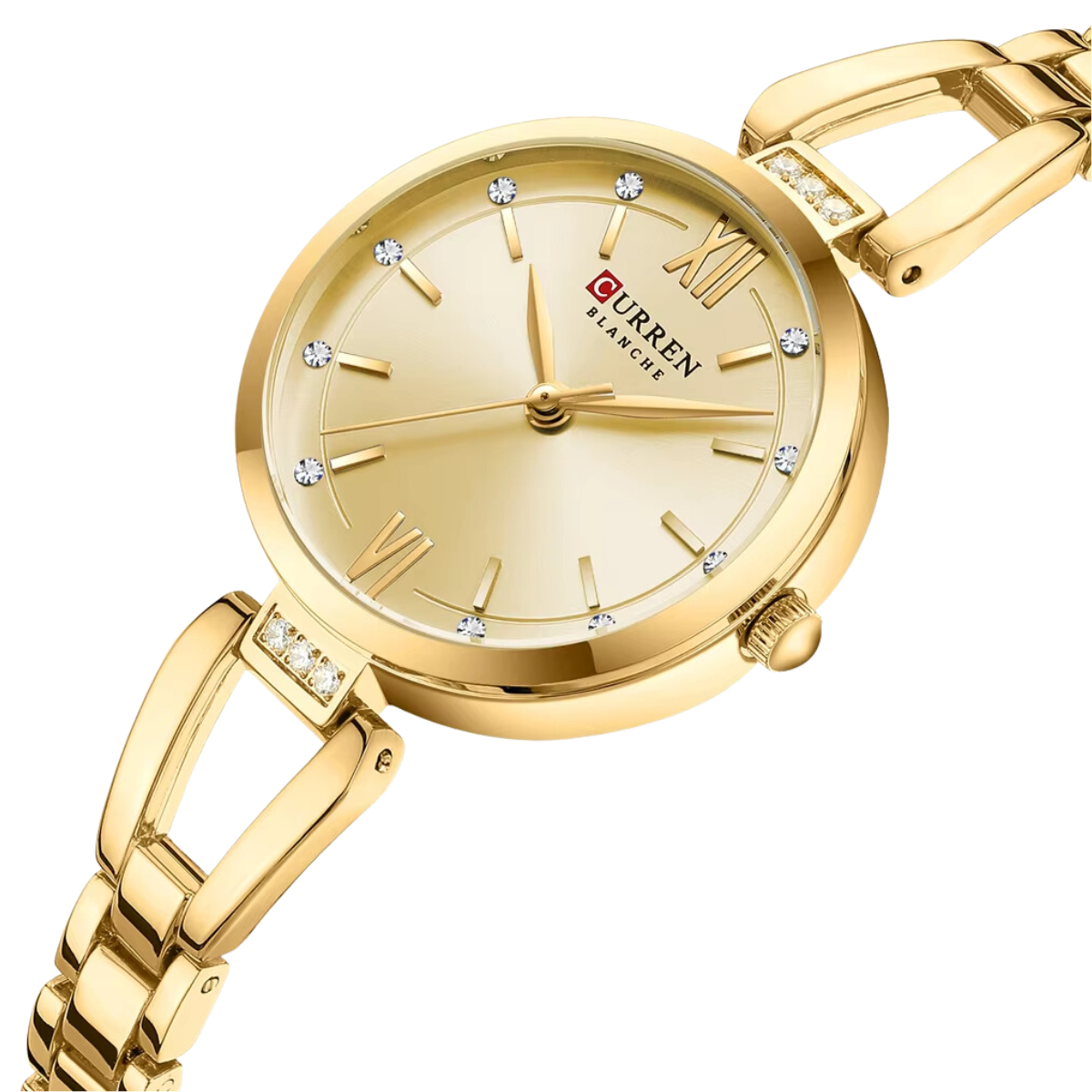 Relógio Feminino de Aço Dourado - Curren 9092